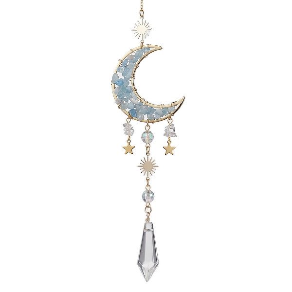 Alloy Cable Chains Moon Pendant Decorations