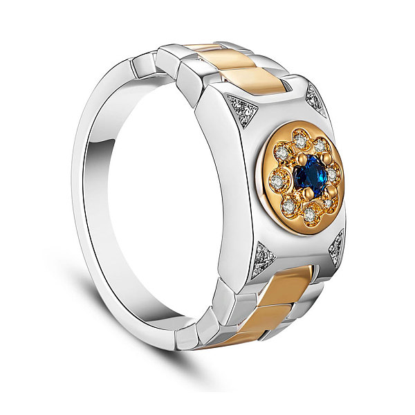 PandaHall SHEGRACE 925 Sterling Silver Finger Ring, Watch Chain, 18K Gold Plated Round, with AAA Cubic Zirconia, Size 9, Midnight Blue, 19mm... PandaHall SHEGRACE 925 Sterling Silver Finger Ring, Watch Chain, 18K Gold Plated Round, with AAA Cubic Zirconia, Size 9, Midnight Blue, 19mm...