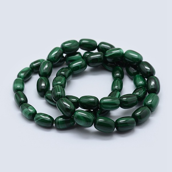 

PandaHall Natural Malachite Stretch Bracelets, Drum, 2 inch(5.2cm) Malachite