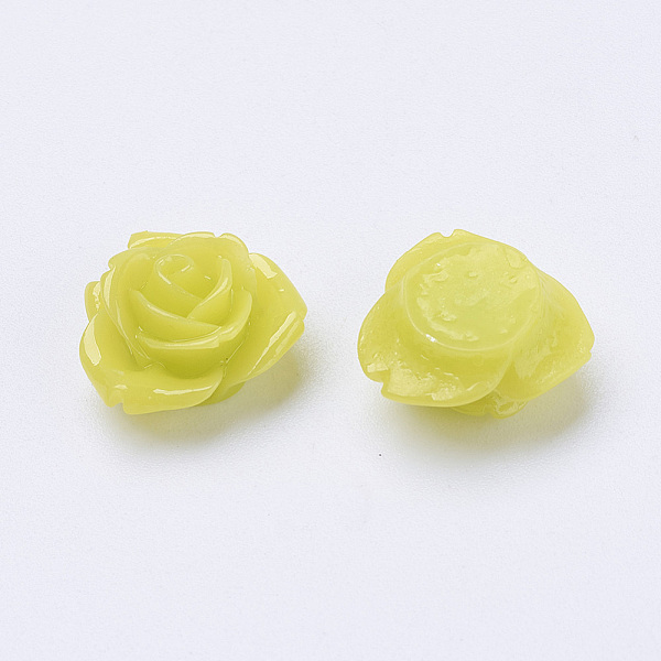 

PandaHall Mixed Resin Flower Cabochons, 15x7mm Resin Flower Multicolor