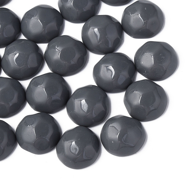 

PandaHall Opaque Acrylic Cabochons, Faceted, Half Round, Gray, 23x22x11mm, about 140pcs/500g Acrylic Half Round Gray
