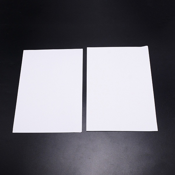 

PandaHall 100Pcs Blank Printing Paper Adhesive Stickers, Rectangle, White, 298x211x0.2mm, 4pcs/sheet Paper Rectangle White