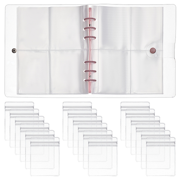 

PandaHall Transparent PVC Jewelry Organizer Storage Book with 160 Slots, Jewelry Storage Loose Leaf 3 Inch Album with 50Pcs Zip Lock Bags..., Clear