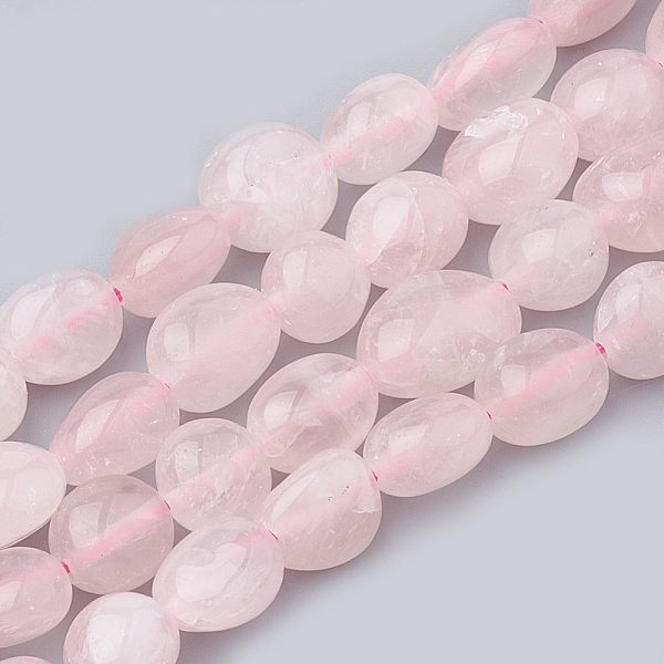 

PandaHall Natural Rose Quartz Beads Strands, Oval, 8~15x8~10x4~10mm, Hole: 1mm, about 36~42pcs/strand, 15.7 inch Rose Quartz Oval