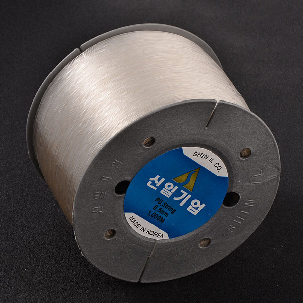 

PandaHall Korean Elastic Crystal Thread, Clear, 0.5mm, about 1093.61 yards(1000m)/roll TPU Round Clear