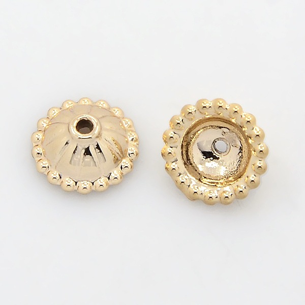 

PandaHall Nickel Free & Lead Free Light Gold Tone Alloy Bead Caps, Long-Lasting Plated, Apetalous, 10x5mm, Hole: 1mm, Inner Diameter: 8mm...