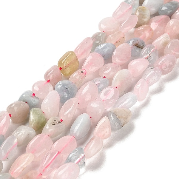 

PandaHall Natural Morganite Beads Strands, Tumbled Stone, Nuggets, 8.9~13.5x6.9~7.5x3.8~5.4mm, Hole: 1mm, about 46~47pcs/strand, 15.87''...