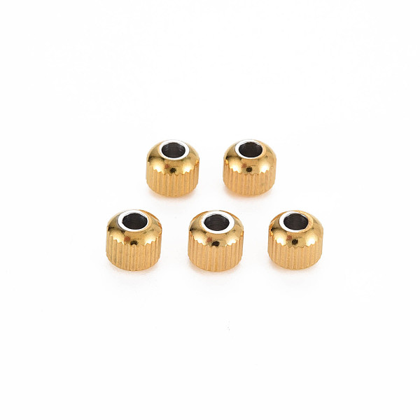 

PandaHall 201 Stainless Steel Beads, Column, Cadmium Free & Nickel Free & Lead Free, Rondelle, Golden, 6x5.5mm, Hole: 2mm 201 Stainless...