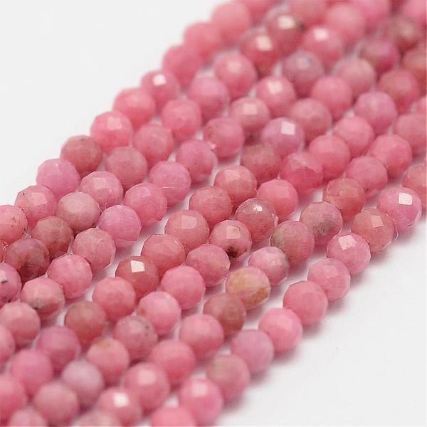 

PandaHall Natural Rhodochrosite Beads Strands, Faceted, Round, 2mm, Hole: 0.5mm, about 160~179pcs/strand, 12.5 inch~12.9 inch(320~330mm)...
