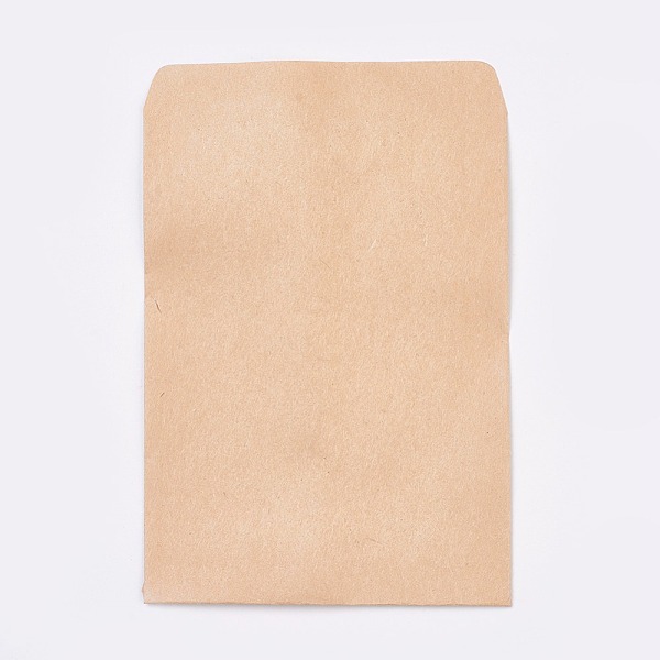 PandaHall Kraft Blank Paper Envelopes, Rectangle, BurlyWood, 13.3x9cm, about 95~100pcs/bag Paper Orange