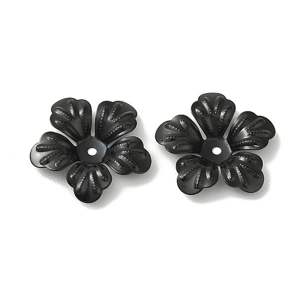 

PandaHall 304 Stainless Steel Bead Caps, 5-Petal Flower, Black, 21x20x3.5mm, Hole: 1.6mm 304 Stainless Steel