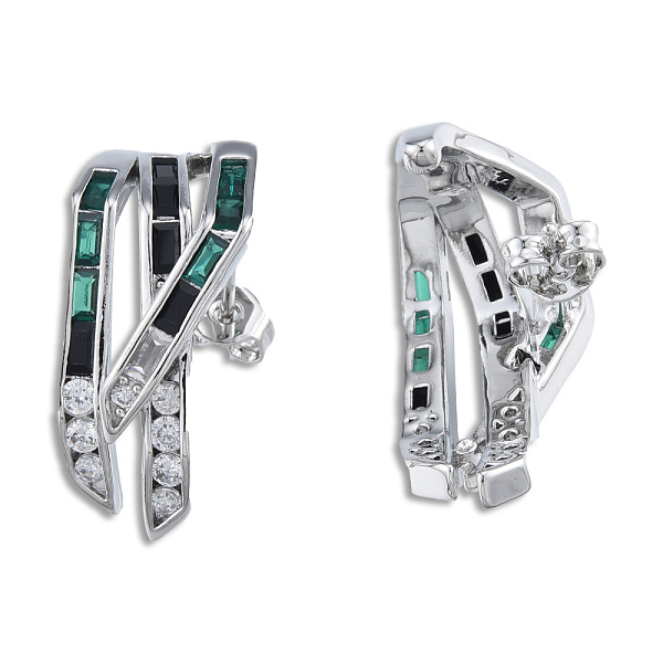 

PandaHall Green Cubic Zirconia Claw Stud Earrings, Brass Jewelry for Women, Nickel Free, Real Platinum Plated, 24x11mm, Pin: 0.7mm Cubic...