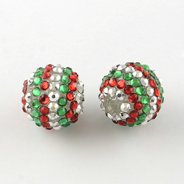 

PandaHall AB-Color Resin Rhinestone Round Beads, with Acrylic Beads Inside, Green, 20mm, Hole: 2~2.5mm Resin+Rhinestone Round Green