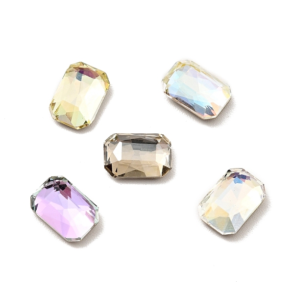 

PandaHall K9 Glass Rhinestone Cabochons, Flat Back & Back Plated, Faceted, Octagon Rectangle, Mixed Color, 8x5.5x2.5mm Glass Rhinestone..., Multicolor