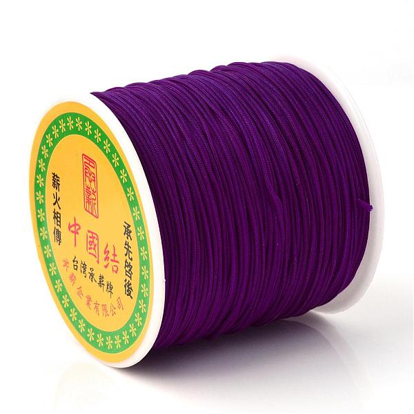 

PandaHall Braided Nylon Thread, Chinese Knotting Cord Beading Cord for Beading Jewelry Making, Purple, 0.8mm, about 100yards/roll Nylon...