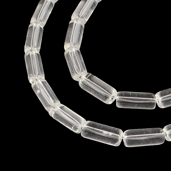 

PandaHall Transparent Glass Bead Strands, Tube, Clear, 15x6mm, Hole: 1mm, about 22pcs/strand, 12.5 inch Glass Tube Clear