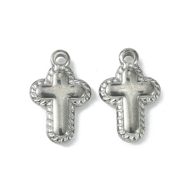 

PandaHall 304 Stainless Steel Pendants, Cross Charms, Stainless Steel Color, 20x12.5x3.4mm, Hole: 2mm 304 Stainless Steel Cross