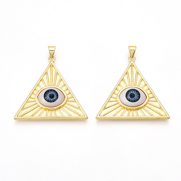 Brass Resin Pendants - image
