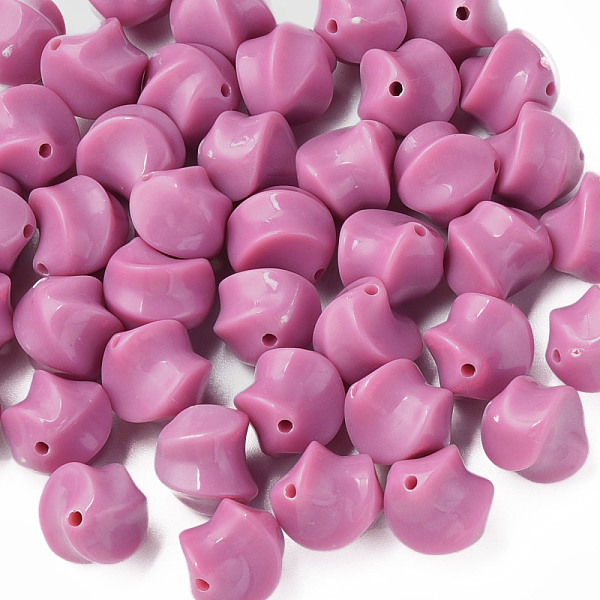 

PandaHall Opaque Acrylic Beads, Twist, Flamingo, 14.5x14x14mm, Hole: 1.6mm, about 390pcs/500g Acrylic Twist Pink