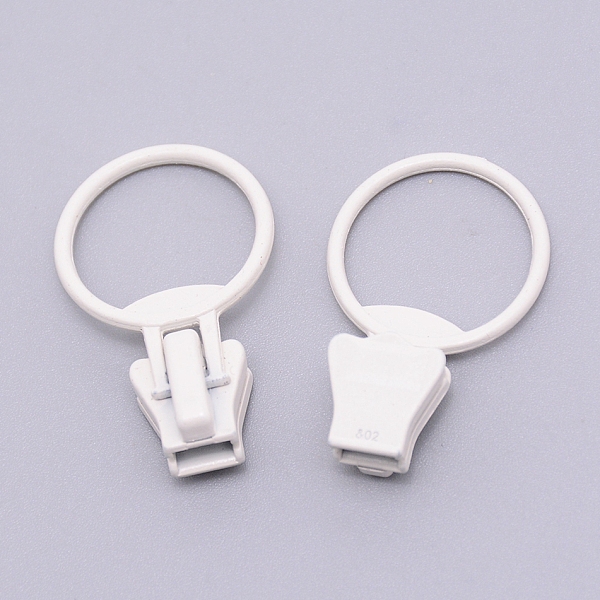 

PandaHall Zinc Alloy Replacement Zipper Sliders, for Luggage Suitcase Backpack Jacket Bags Coat, Ring, White, 39x23x10mm Alloy White