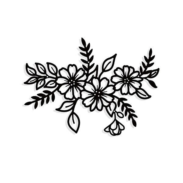 

PandaHall Flower Metal Wall Art Decor, Gunmetal Color Wall Hanging Decor Silhouette Wall Art for Home Garden Hotel Office Christmas...