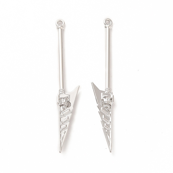 

PandaHall Rack Plating Alloy Big Pendants, Cadmium Free & Nickel Free & Lead Free, Sword Charm, Platinum, 59x9x5mm, Hole: 1.5mm Alloy Others