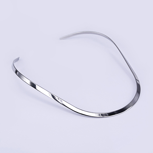 

PandaHall 201 Stainless Steel Choker Necklaces, Rigid Necklaces, Stainless Steel Color, 130x6 inch(15cm) 201 Stainless Steel