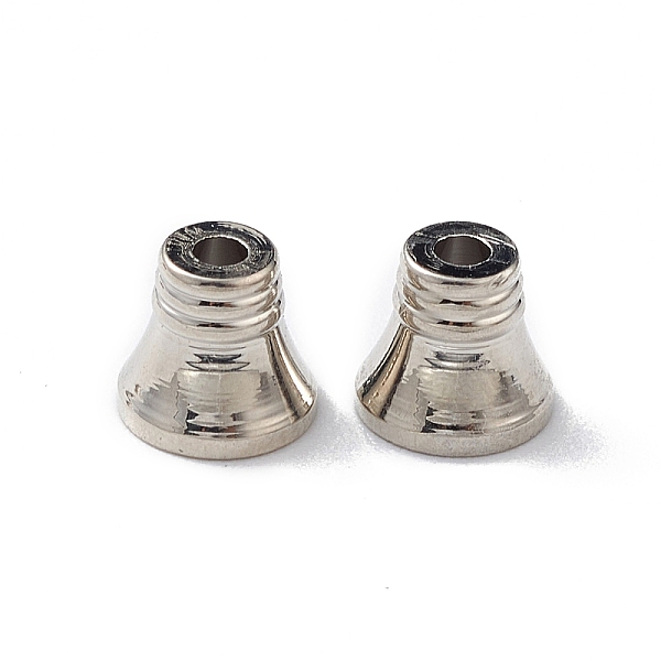 

PandaHall Rack Plating Brass Bead Cone, Apetalous, Long-Lasting Plated, Platinum, 6x5mm, Hole: 1.6mm, Inner Diameter: 4mm Brass