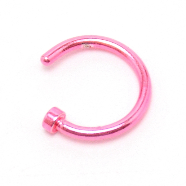 

PandaHall Nose Ring Hoop, 316L Surgical Stainless Steel Piercing Body Jewelry for Her, Flamingo, 10x9x2mm, Pin: 1mm 316L Surgical Stainless..., Pink
