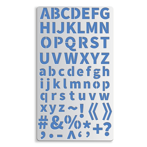 

PandaHall BENECREAT 17.5x10cm Metal Stencils, Capital Small Letter Regular, A-Z(0.5~0.6") Templates for Scrapbook Painting, Furniture...