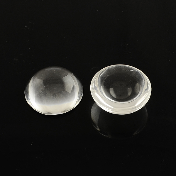

PandaHall Transparent Half Round Glass Cabochons, Clear, 20~21x8.5~10mm Glass Half Round Clear