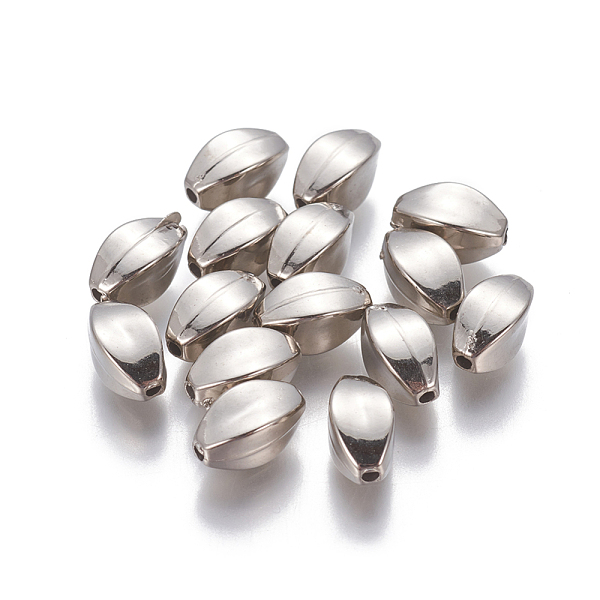 

PandaHall CCB Plastic Beads, Rice, Platinum, 10.5x5.5x5.5mm, Hole: 1.4mm Plastic Rice