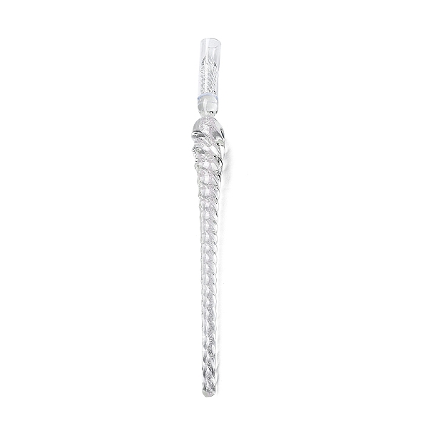 

PandaHall Silver Foil Glass Writing Dip Pen, Gray, 190mm Glass Gray