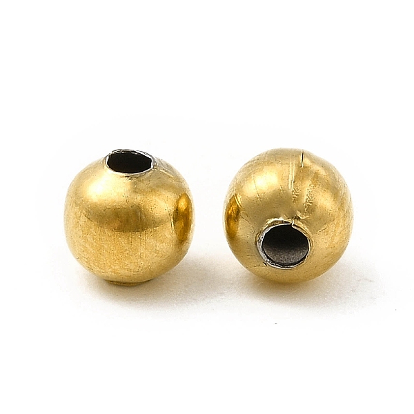 

PandaHall 304 Stainless Steel Round Beads, Golden, 5x4.5mm, Hole: 1.6mm 304 Stainless Steel Round