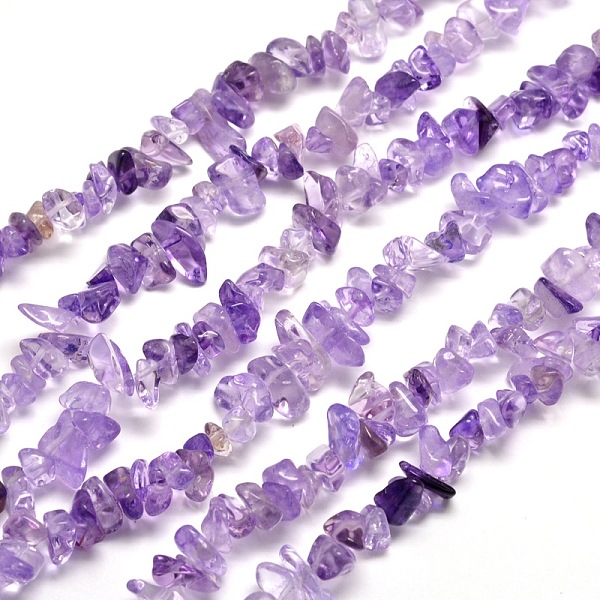 

PandaHall Natural Amethyst Chip Bead Strands, 5~8x5~8mm, Hole: 1mm, about 31.5 inch Amethyst Chip
