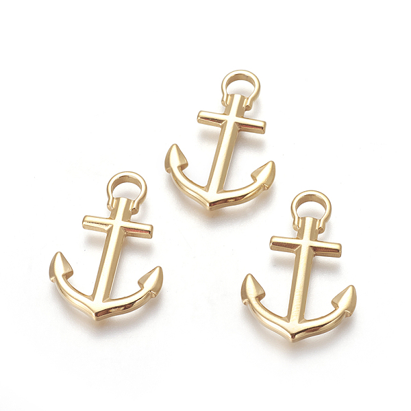 

PandaHall Vacuum Plating 304 Stainless Steel Pendants, Anchor, Golden, 29.5x19.5x2.5mm, Hole: 5mm 304 Stainless Steel Anchor & Helm