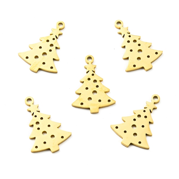 

PandaHall 201 Stainless Steel Pendant, Christmas Theme, Tree, Golden, 20x14x1mm, Hole: 1.5mm 201 Stainless Steel Tree