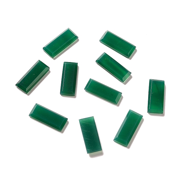 

PandaHall Dyed & Heated Natural Green Onyx Agate Cabochons, Rectangle, Green, 20x8x3.5mm Green Onyx Agate Rectangle Green
