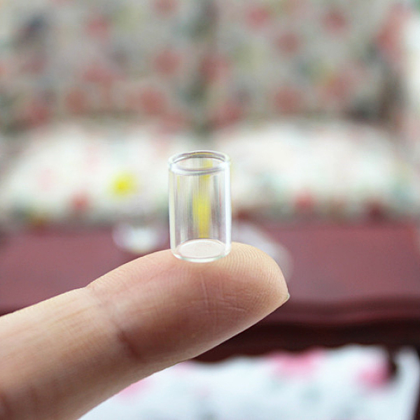 

PandaHall Mini Glass Blank Cup, for Dollhouse Accessories, Pretending Prop Decorations, Clear, 7x12mm Glass Tableware Clear