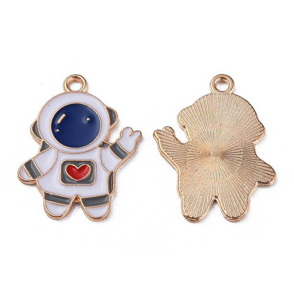

PandaHall Alloy Enamel Pendants, Cadmium Free & Lead Free, Spaceman, Light Gold, Prussian Blue, 26x20x1mm, Hole: 1.8mm Alloy+Enamel Human