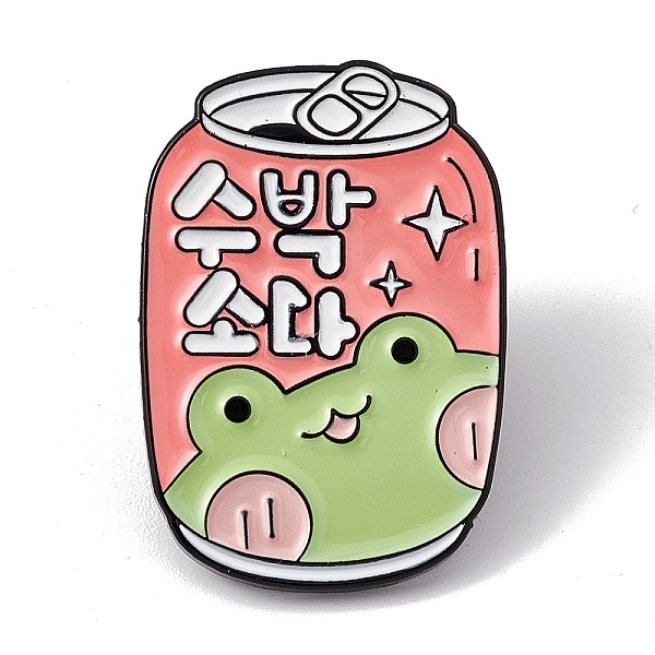 

PandaHall Cartoon Frog Enamel Pin, Electrophoresis Black Alloy Brooch for Backpack Clothes, Drink Pattern, 30x21x2mm, Pin: 1.3mm..., Red