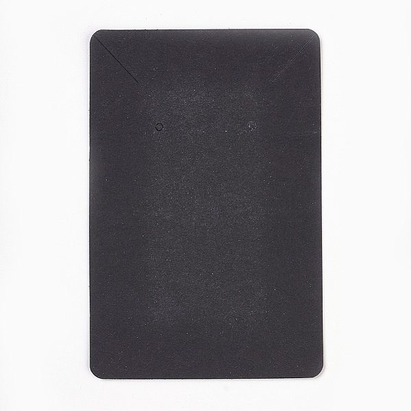 

PandaHall Cardboard Display Cards, Used For Necklace and Earring, Black, 9x6cm Paper Rectangle Black