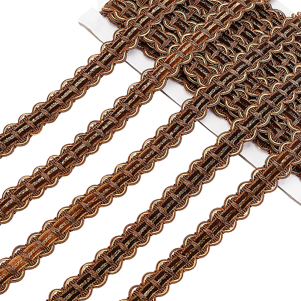 

PandaHall Polyester Curtain Lace Trimmer Ribbon, Polyester Lace Trim, Embroidery Ancient Hanfu Lace Ribbon, Coconut Brown, 7/8 inch(22mm)...