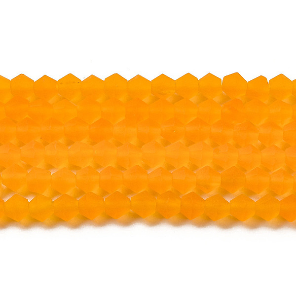 

PandaHall Imitate Austrian Crystal Frosted Glass Beads Strands, Grade AA, Faceted Bicone, Orange, 3.5x3mm, Hole: 0.7mm, about...