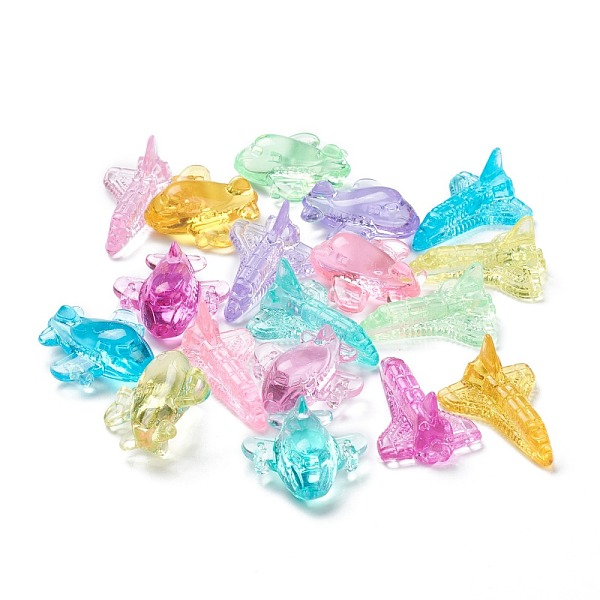 

PandaHall Aircraft Acrylic Transparent Cabochons, Decorate Accessories, Mixed Color, 32~40x27~32x14~19mm, about 132pcs/bag Acrylic Others..., Multicolor
