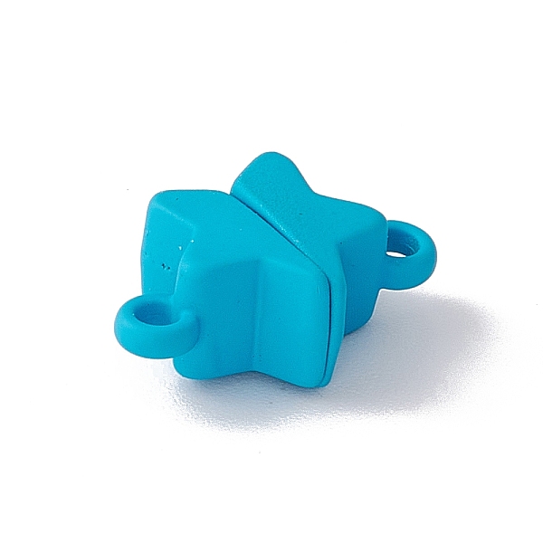 

PandaHall Star Alloy Magnetic Clasps, for Pendants Necklaces Making, Deep Sky Blue, 11x16x6mm, Hole: 1.5mm Alloy Star