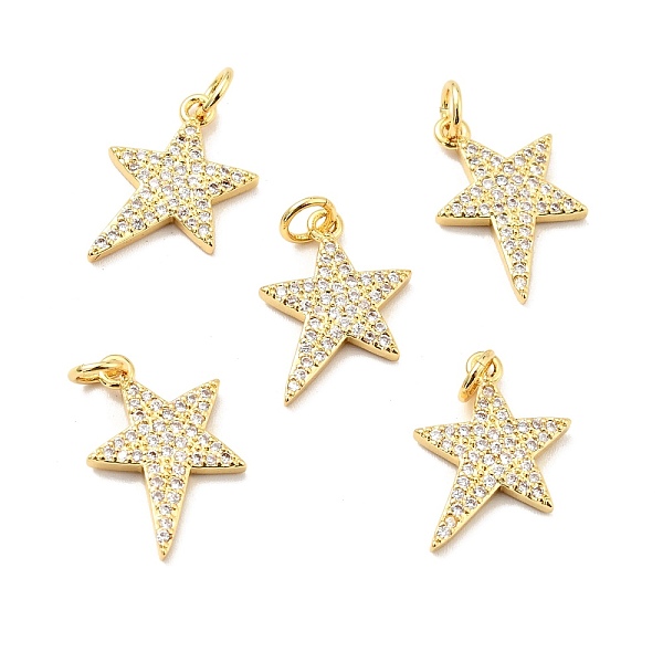 

PandaHall Brass Micro Pave Cubic Zirconia Pendants, with Jump Ring, Real 18K Gold Plated, Long-Lasting Plated, Lead Free & Cadmium Free &..., Clear