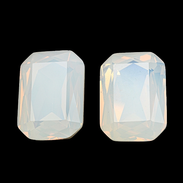 

PandaHall Glass Rhinestone Cabochons, Back Plated, Faceted, Rectangle, WhiteSmoke, 24.5~25x17.5~18x7.5~8mm Glass Rhinestone Rectangle White