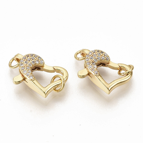 Fermagli per artiglio in zircone chiaro con zirconi in ottone micro pavimentato