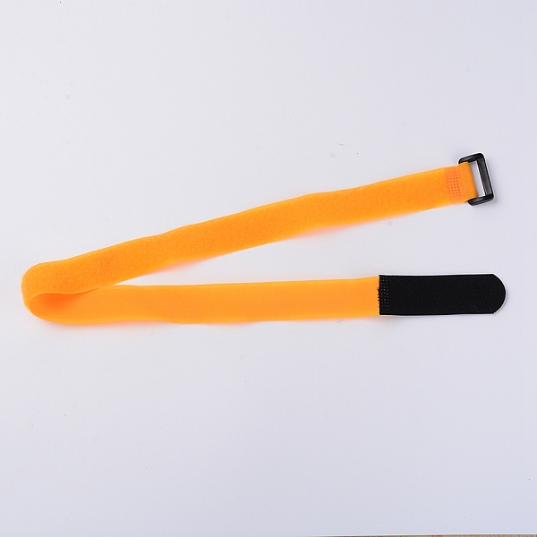 

PandaHall Reusable Nylon Cable Ties, Hook and Loop Cord Organizer Wire Ties, for Earbud Headphones Phones Electronics Electrical Computer PC..., Orange